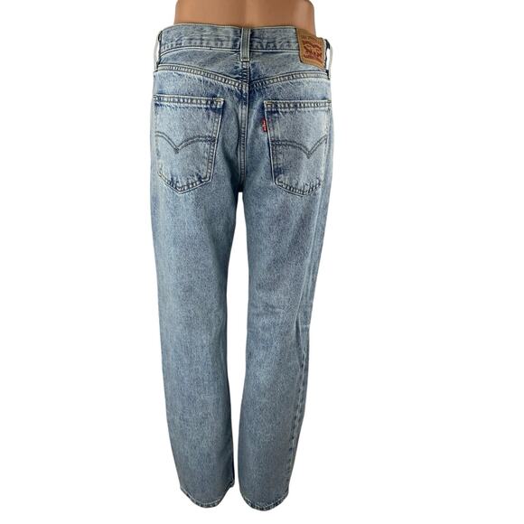 Levi's Low Pro Straight Women's Blue High Rise Light Wash Denim Jeans Size 25 - Picture 3 of 6